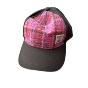 Glen Appin of Scotland Harris Tweed Baseball Cap New Brown/Pink Outlander NWT